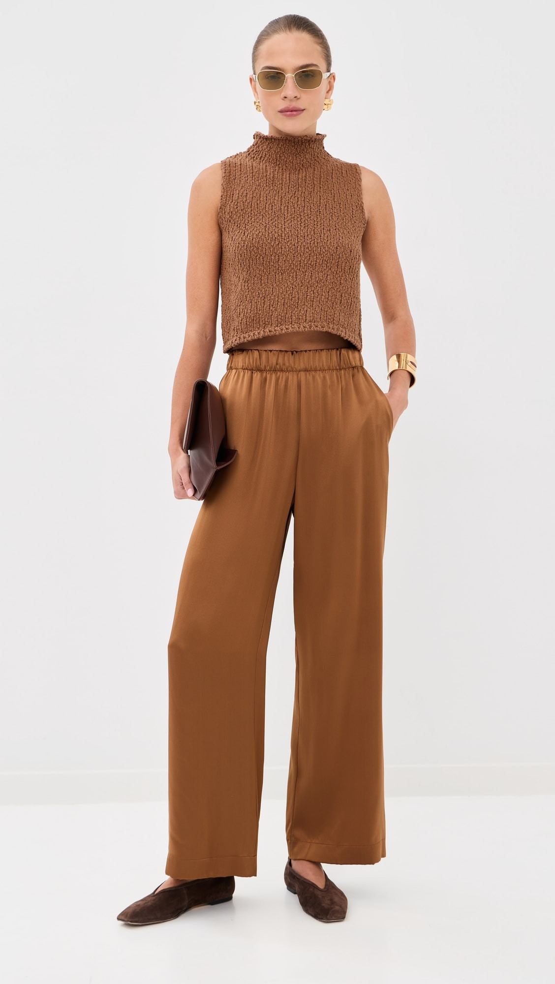 Brynn High Rise Wide Leg Silk Pants | Shopbop