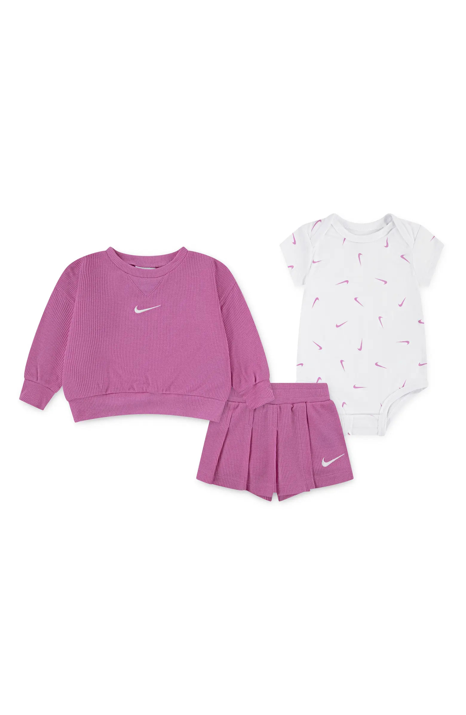 Essentials Scooter Sweatshirt, Shorts & Bodysuit Set | Nordstrom