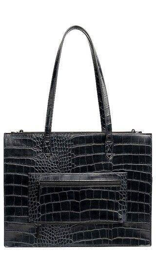 The Work Tote in Black Croc | Revolve Clothing (Global)
