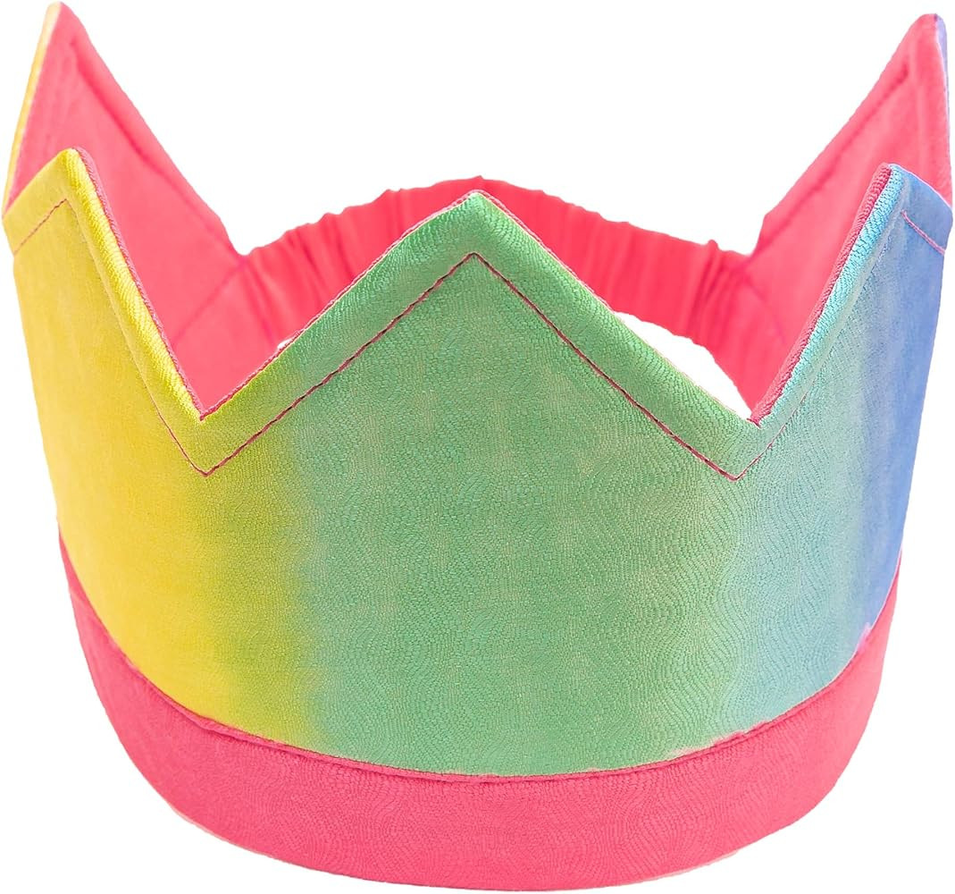Sarah's Silks Rainbow/Rose 100% Silk Crown with Elastic Headband to Dress up as a Prince, Princes... | Amazon (US)