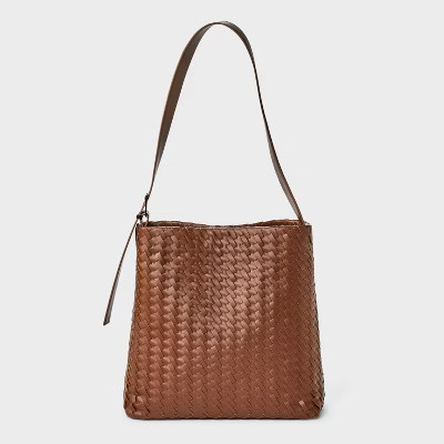 Woven Bucket Bag - A New Day™ Brown | Target