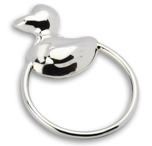Krysaliis Sterling Silver Baby Rattle, Duck Ring | Amazon (US)