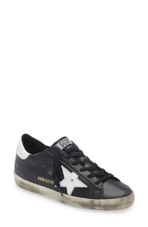 Golden Goose Super-Star Low Top Sneaker in Black/White at Nordstrom, Size 11Us | Nordstrom