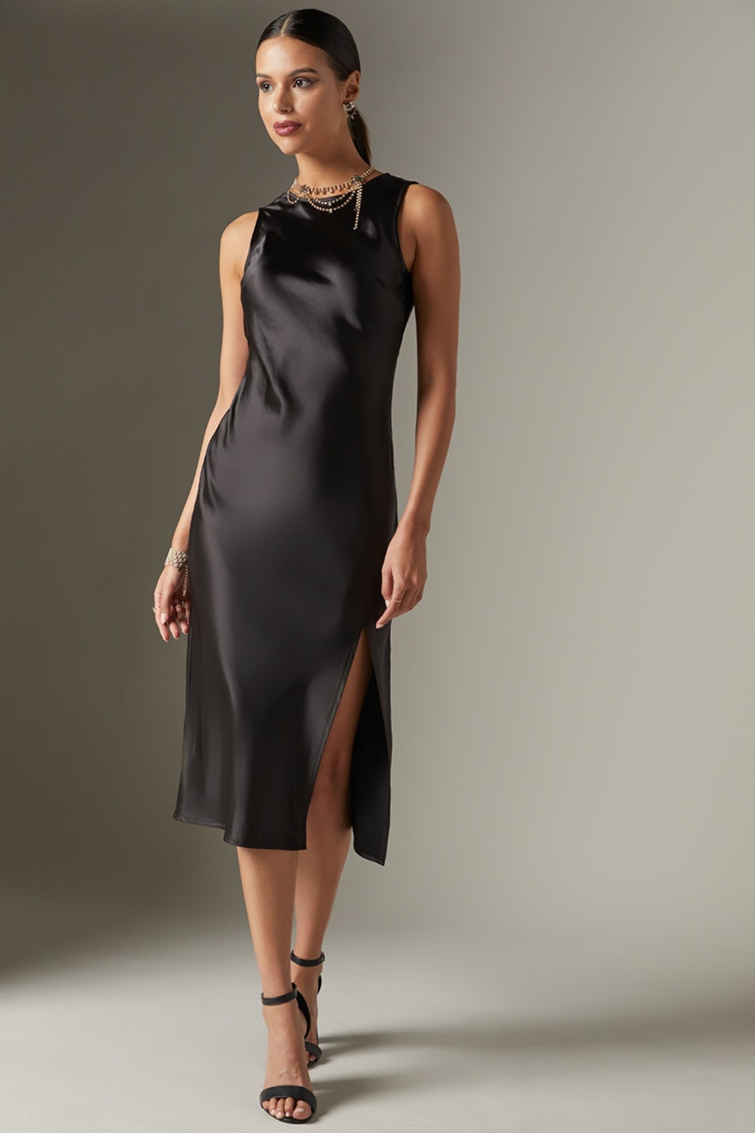 Mirabelle Satin Midi Dress | Francesca's