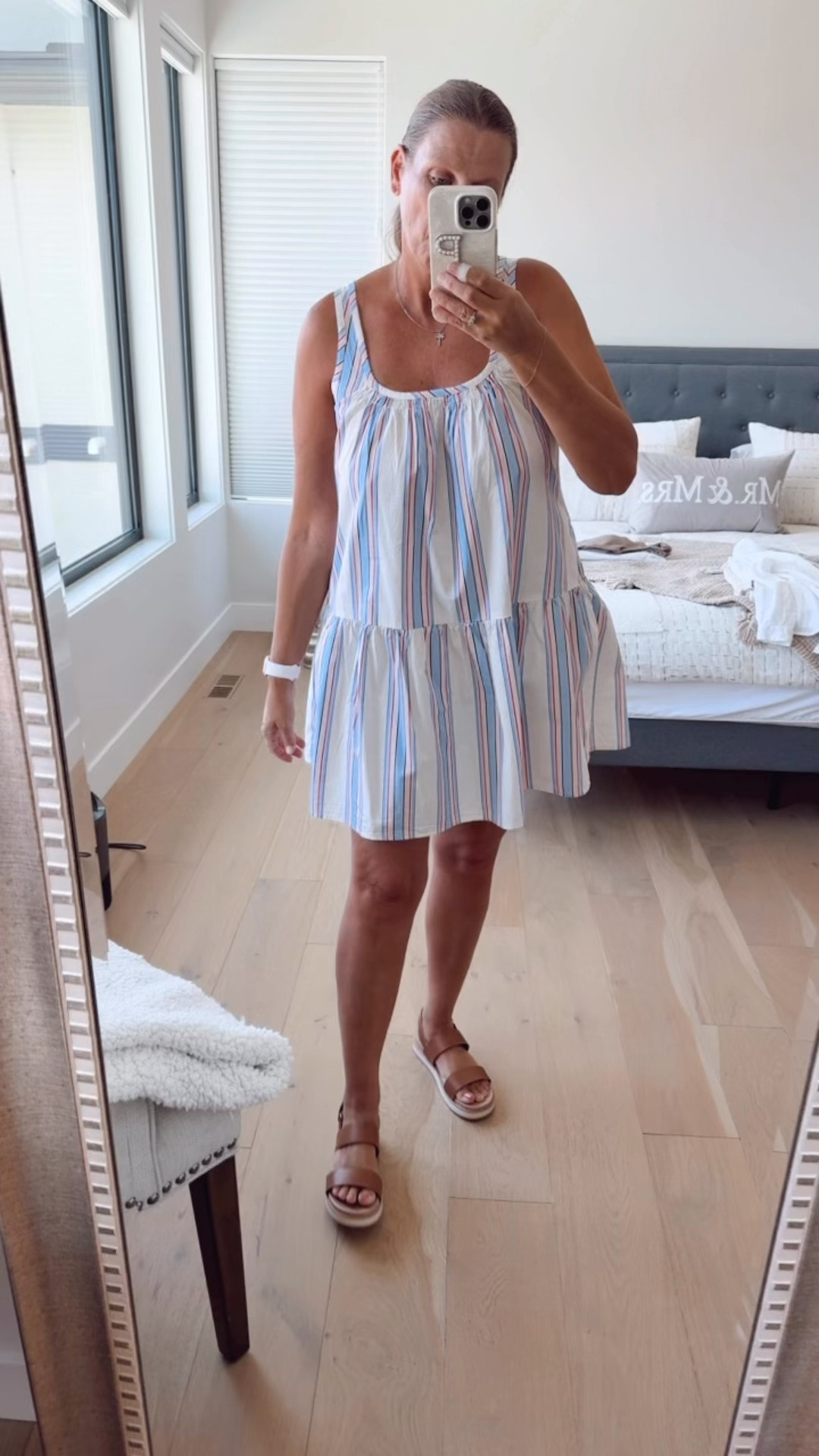 The perfect summer dress

So lightweight, airy for those hot days, the color combo is so good 
Wearing a M fits a bit oversized

Summer dress, date night outfit, old navy outfit, effortless look, vacation outfit

#LTKsummer #LTKdresses #LTKover50style