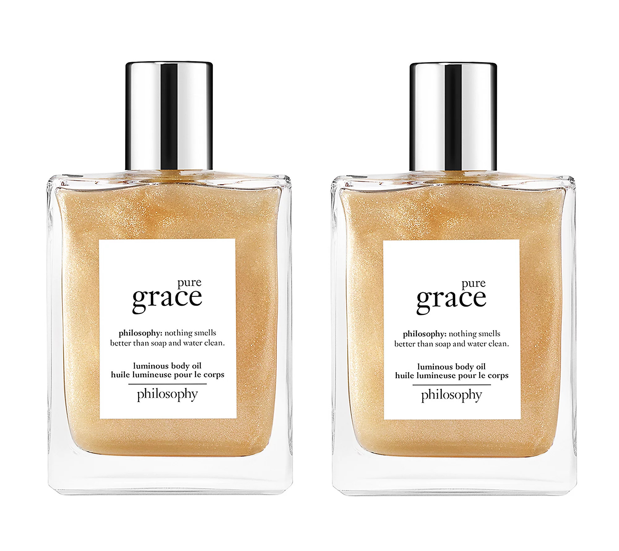 philosophy grace fragrance luminous body oil 4oz duo | QVC