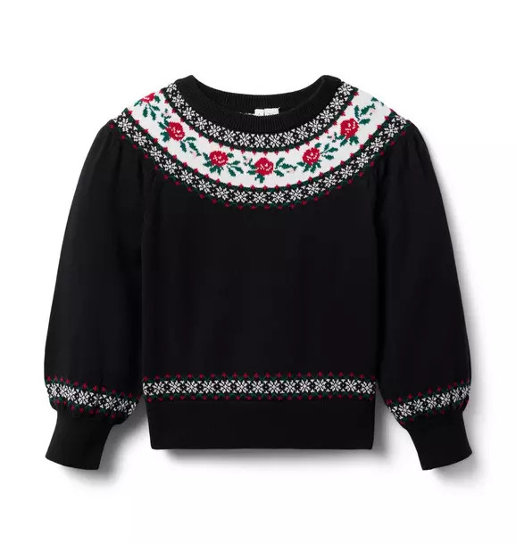 American Girl® x Janie and Jack Rose Fair Isle Sweater | Janie and Jack
