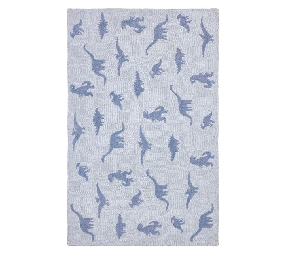 Dino Rug , 5x8 , Chambray Blue | Pottery Barn Kids