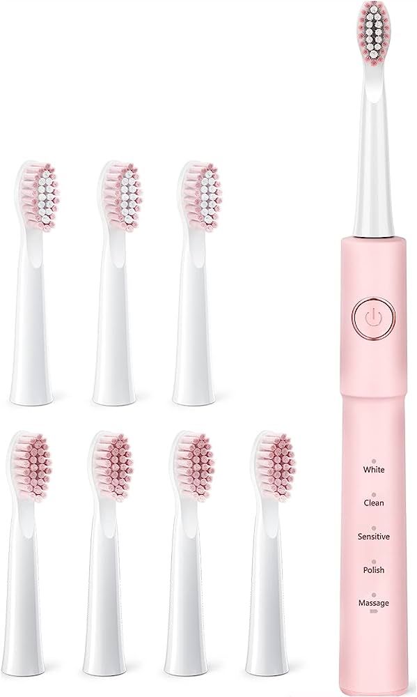 Sonic Electric Toothbrushes for Adults with 8 Brushheads, 5 Modes Power Toothbrushes, 4 Hours Fas... | Amazon (CA)