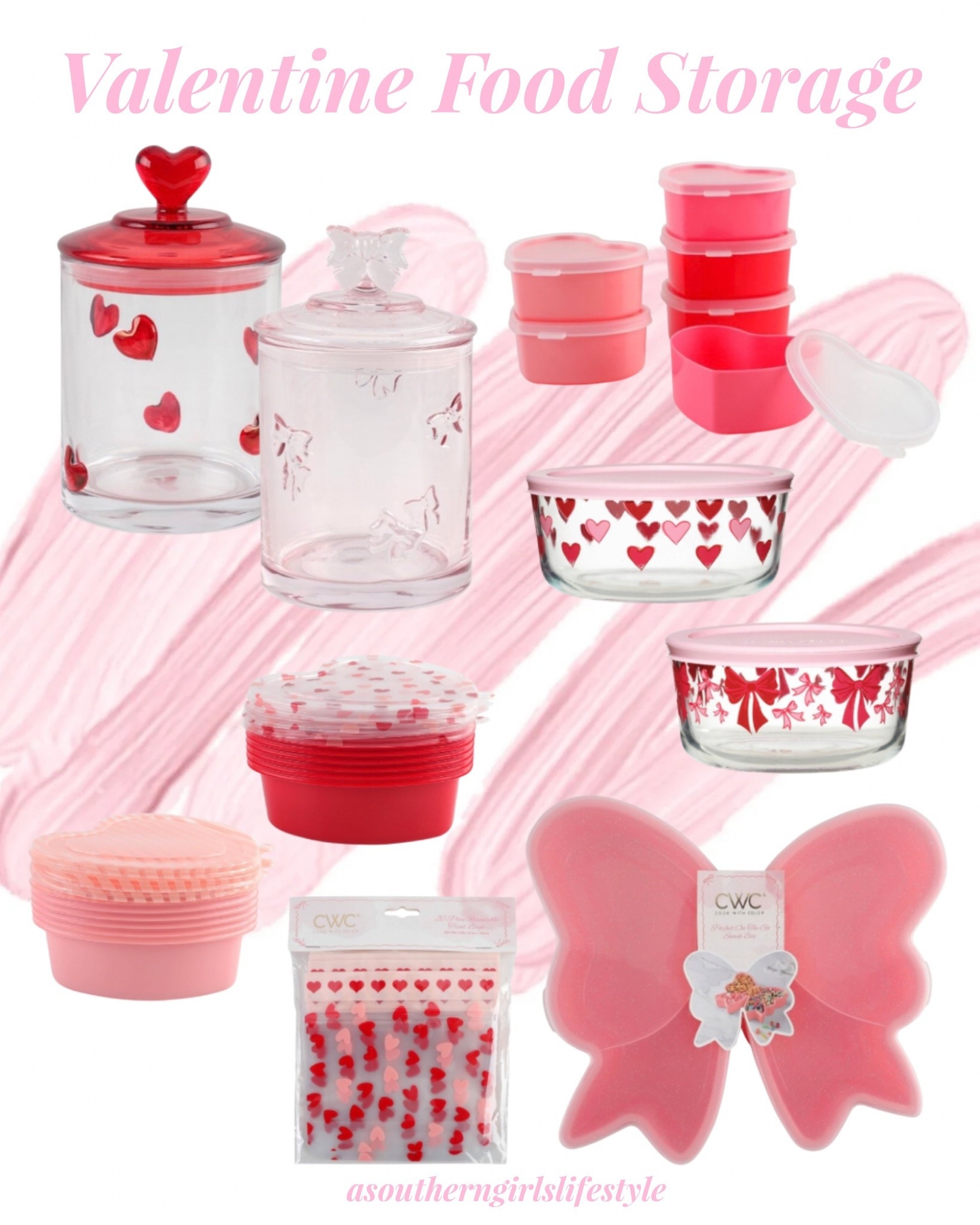 Hearts & Bows Containers to make lunches extra sweet & pieces to store snacks at home

Heart Treat Jar, Bow Treat Jar, 6pk Small Heart Containers, Glass Hearts Food Storage, Glass Bows Food Storage, Large Sparkle Bow Snack Box Food Storage Container, 20pk Zip Top Treat Bags Heart Print, Heart Shaped with Heart Print Semi Durable Food Storage & Heart Shaped with Stripe Print Semi Durable Food Storage Container

Valentines. Valentine’s Day 


#LTKHome #LTKValentine #LTKSeasonal