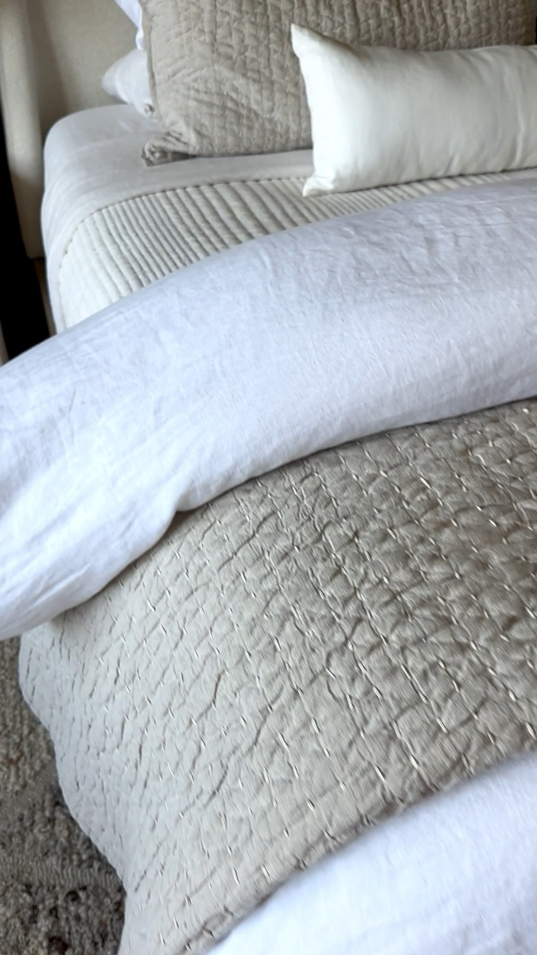 This quilt is the perfect hit of texture on any bed. Here I use it as an accent but it’s also great as a blanket. @Quince

#LTKmorningroutine #LTKHome #LTKSaleAlert