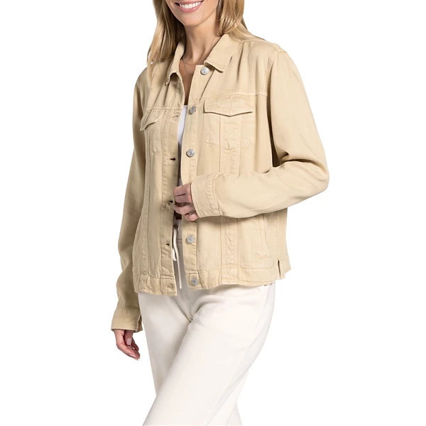 Women's Thread & Supply Jackie Denim Jacket Medium Light Khaki | Scheels