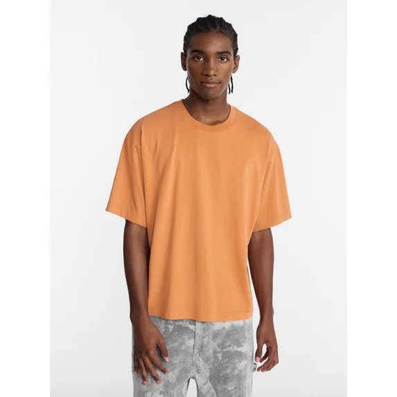 No Boundaries Heavyweight Tee with Short Sleeves, Men's XS-4XLT | Walmart (US)