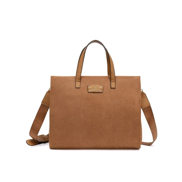 London Fog Women's York Structured Corduroy Satchel, Camel - Walmart.com | Walmart (US)