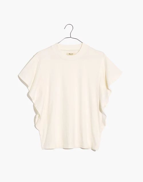 (Re)sourced Cotton Flutter-Sleeve Tee | Madewell