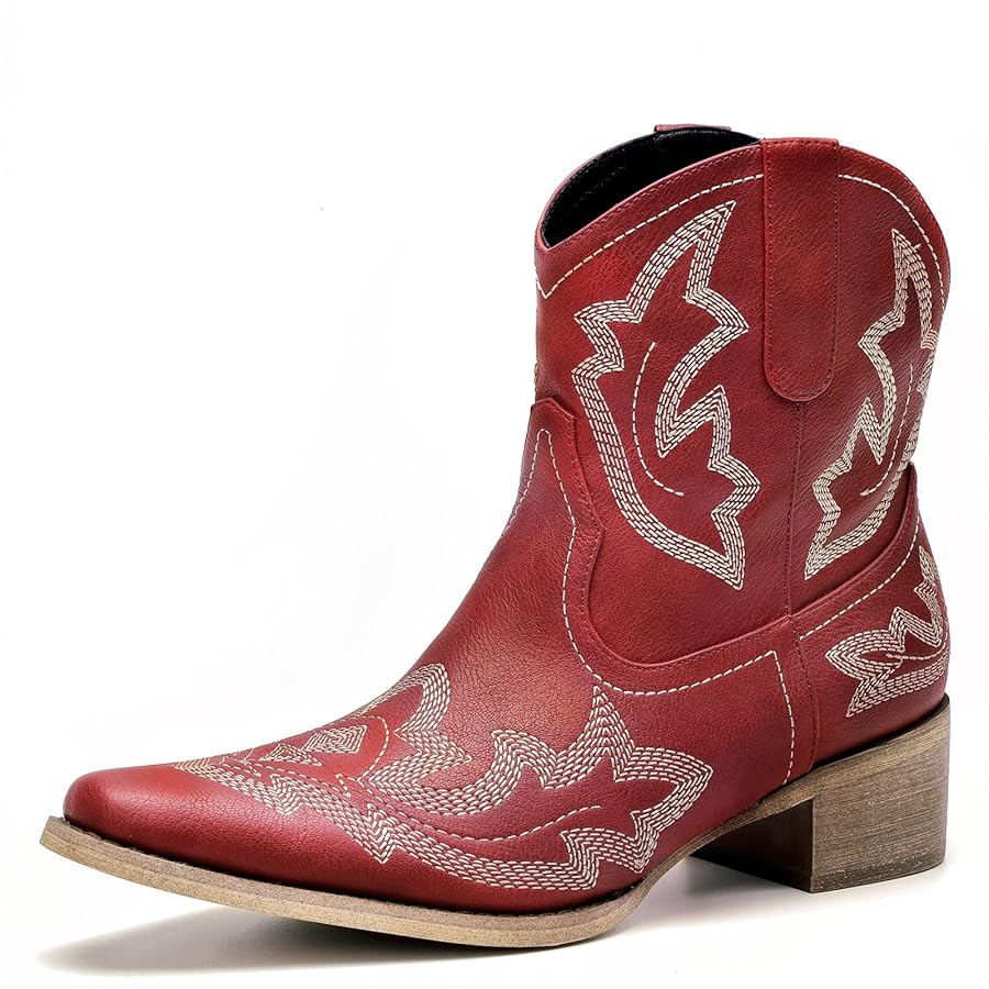 Pasuot Cowboy Boots for Women - Western Cowgirl Boots, Ankle Boots Short Booties for Ladies, Clas... | Amazon (US)