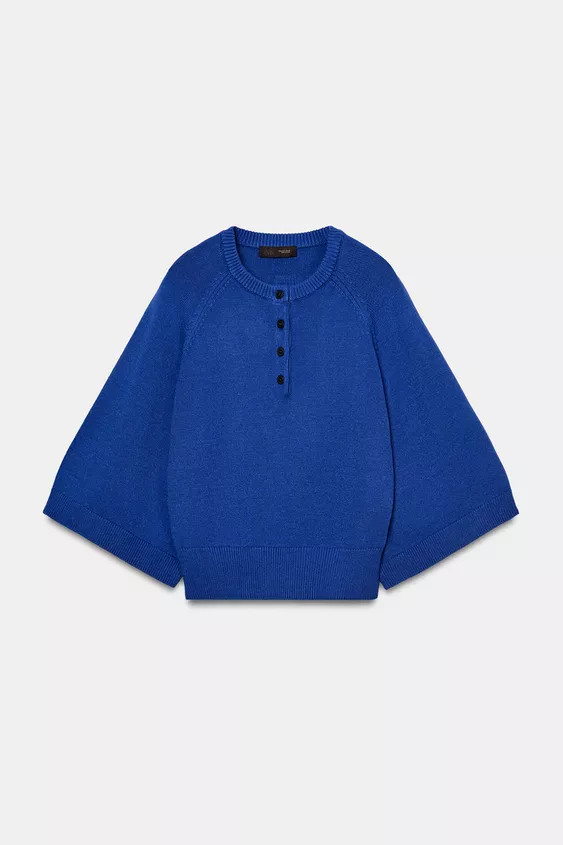 WIDE SLEEVE KNIT JUMPER | Zara UK