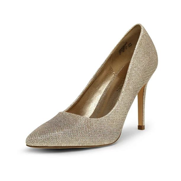 Dream Pairs Women Pointed Toe High Heel Shoes Wedding Party Pumps Shoes GOLD/GLITTER CHRISTIAN-NE... | Walmart (US)