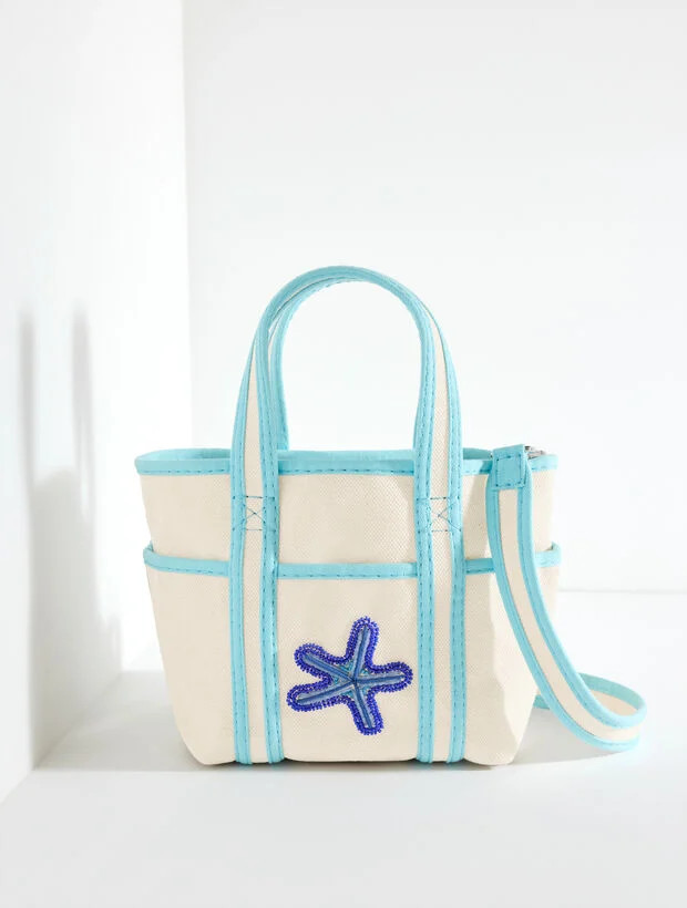 Beaded Seashell Canvas Tote | Talbots