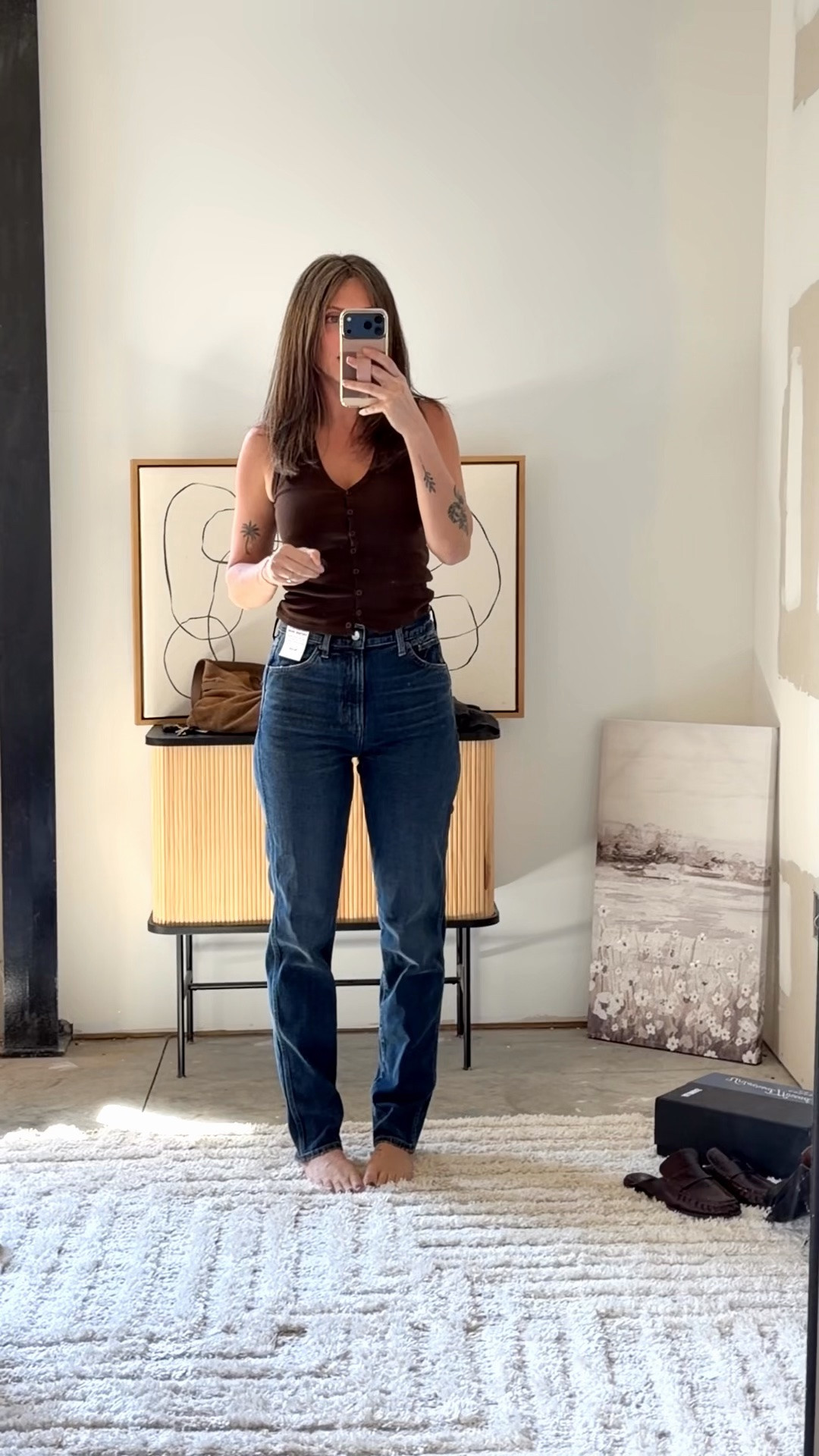 High rise dark wash vintage style denim. I’m wearing the 27 @Madewell

#LTKOver40 #LTKSeasonal #LTKootd