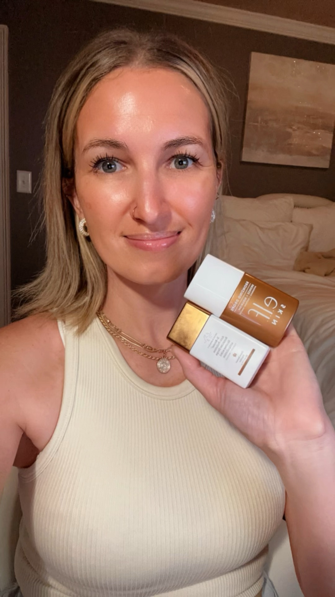 Elf Bronzing Drops vs. Drunk Elephant Bronzing Drops. My review is for $12 the Elf Bronzing Drops are a great budget friendly makeup pick to get you a great bronze glow for your summer makeup! #summermakeup #summerbeauty #summer #vacationmakeup #bronzingdrops #elfmakeup 

#LTKxelfCosmetics #LTKBeauty #LTKSaleAlert