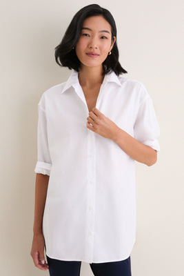 White Classic Cotton Chandler Boyfriend Button Down | Tuckernuck (US)