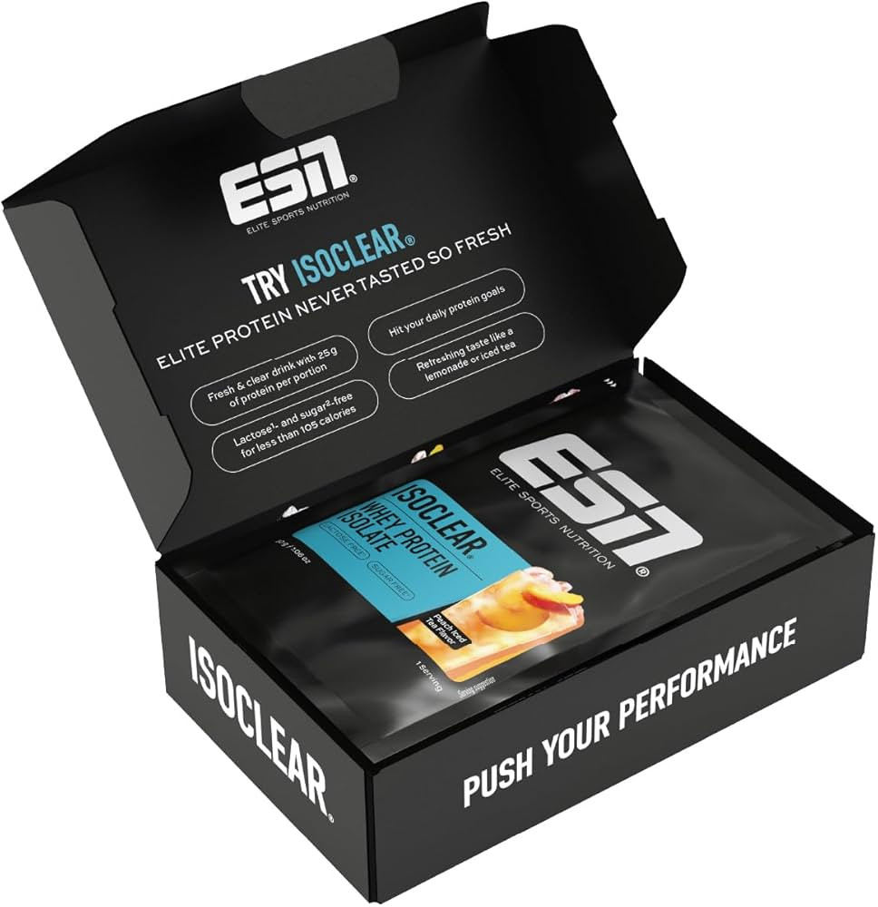 ESN ISOCLEAR Whey Isolate Protein Pulver, Taster Box, 5 x 30 g, clear Whey, Proteinlimo mit fruch... | Amazon (DE)
