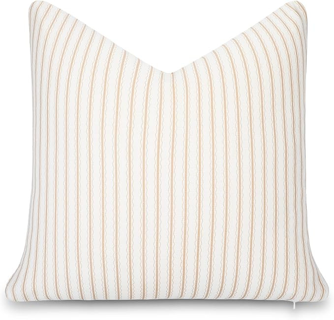 Crumbs Home Modern Farmhouse California Casual Indoor Outdoor Throw Pillow Cover, 22"x22" Water R... | Amazon (US)