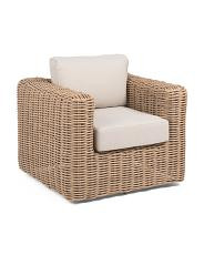 38.75x29 outdoor wicker swivel accent chair | TJ Maxx