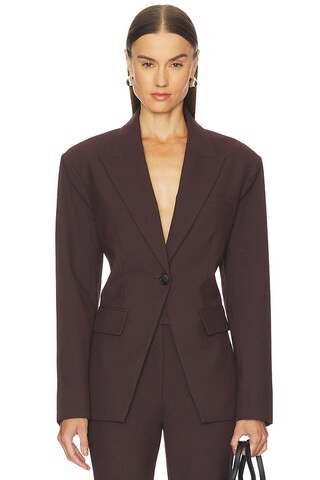 Camila Coelho Rumi Jacket in Oxblood from Revolve.com | Revolve Clothing (Global)