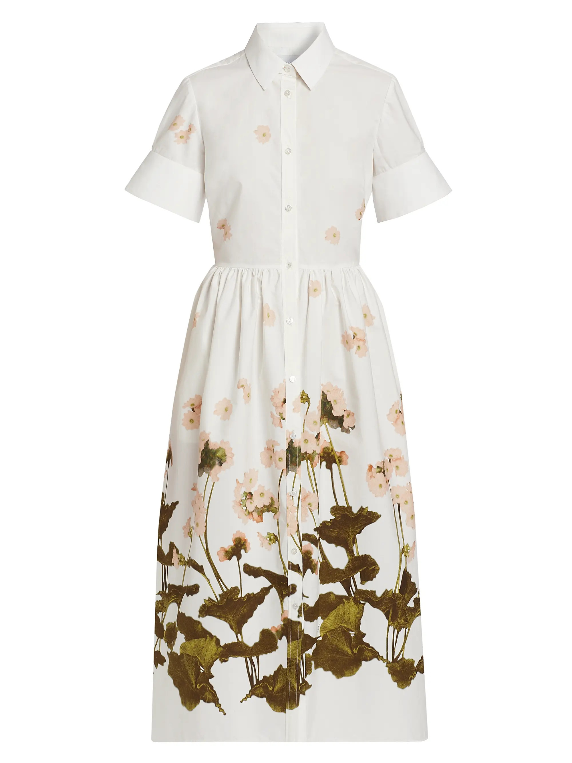 Floral Short-Sleeve Midi Shirtdress | Saks Fifth Avenue