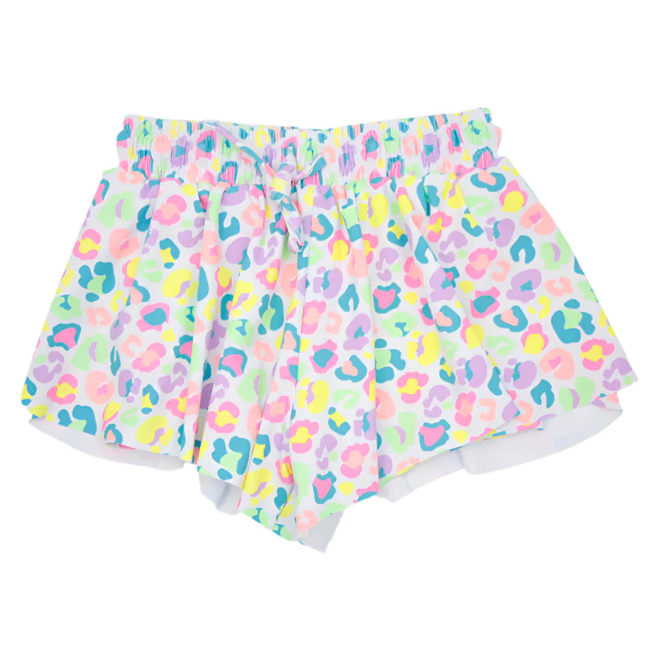 Azarhia Butterfly Water Color Bows Flowy Shorts | JoJo Mommy
