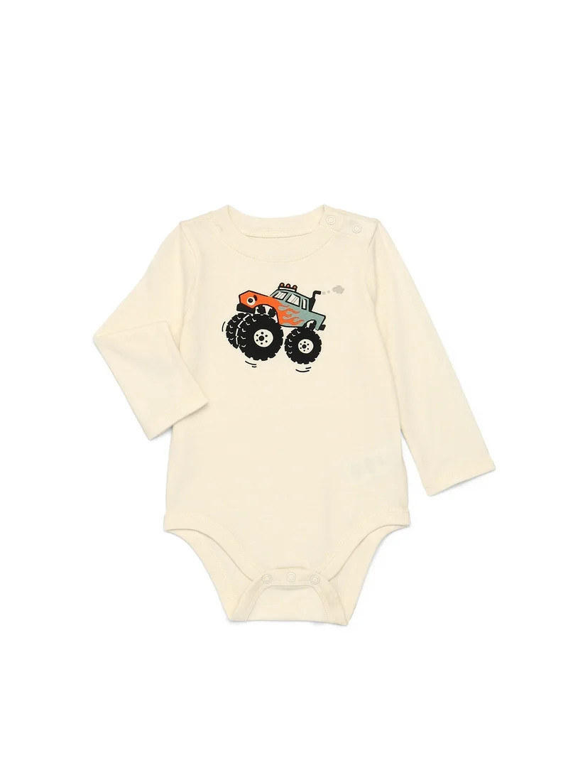 Garanimals Baby Boy Graphic Bodysuit with Long Sleeves, Sizes 0M-24M | Walmart (US)