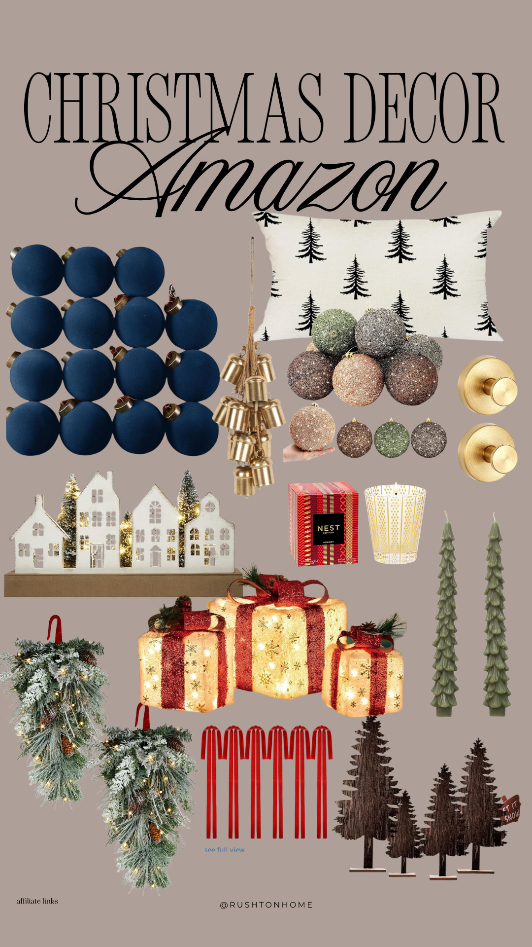 Christmas decor amazon, holiday home decor, modern christmas decorations, cozy christmas home, neutral christmas aesthetic, christmas mantle decor, christmas tree ornaments, christmas bells, christmas pillow covers, christmas village decor, christmas lights, festive home ideas, amazon holiday finds 

 #LTKHoliday #LTKSeasonal #LTKHome