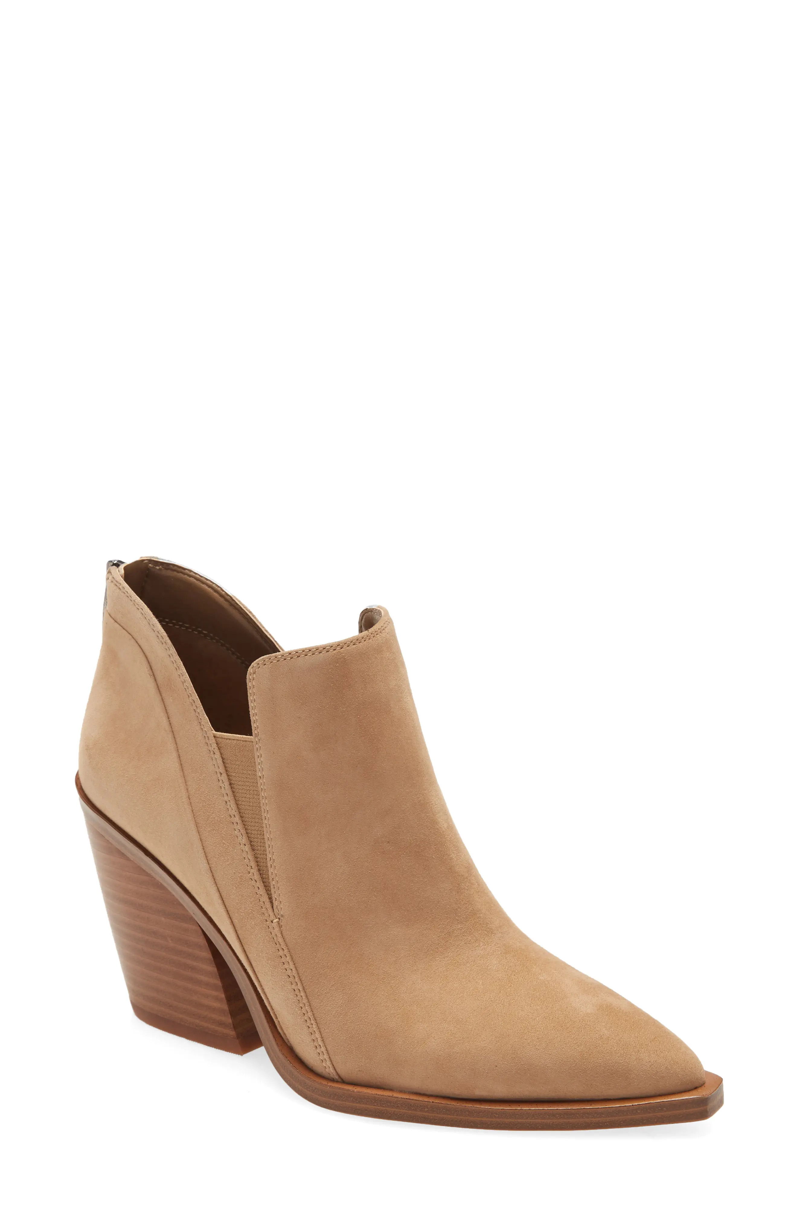 Women's Vince Camuto Gradina Block Heel Bootie, Size 9.5 M - Brown | Nordstrom
