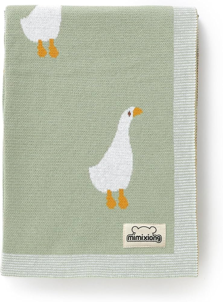 mimixiong Baby Blanket Knit Receiving Boys Girls Blanket Soft Cotton Neutral Blanke for Swaddle C... | Amazon (US)