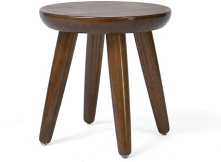 Footstools Round Solid Wood Foyer Shoes Shoe Creative Home Room Bathroom Stool Footstool Fashion ... | Amazon (US)