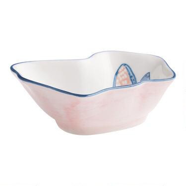 Hand Painted Blue And White Bunny Figural Bowl | World Market