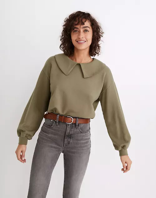 (Re)sourced Cotton Collared Sweatshirt | Madewell