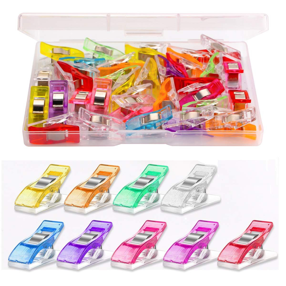 Multipurpose Sewing Clips 30 Pcs Premium Quilting Clips Assorted Colors Fabric Clips for Sewing S... | Amazon (US)