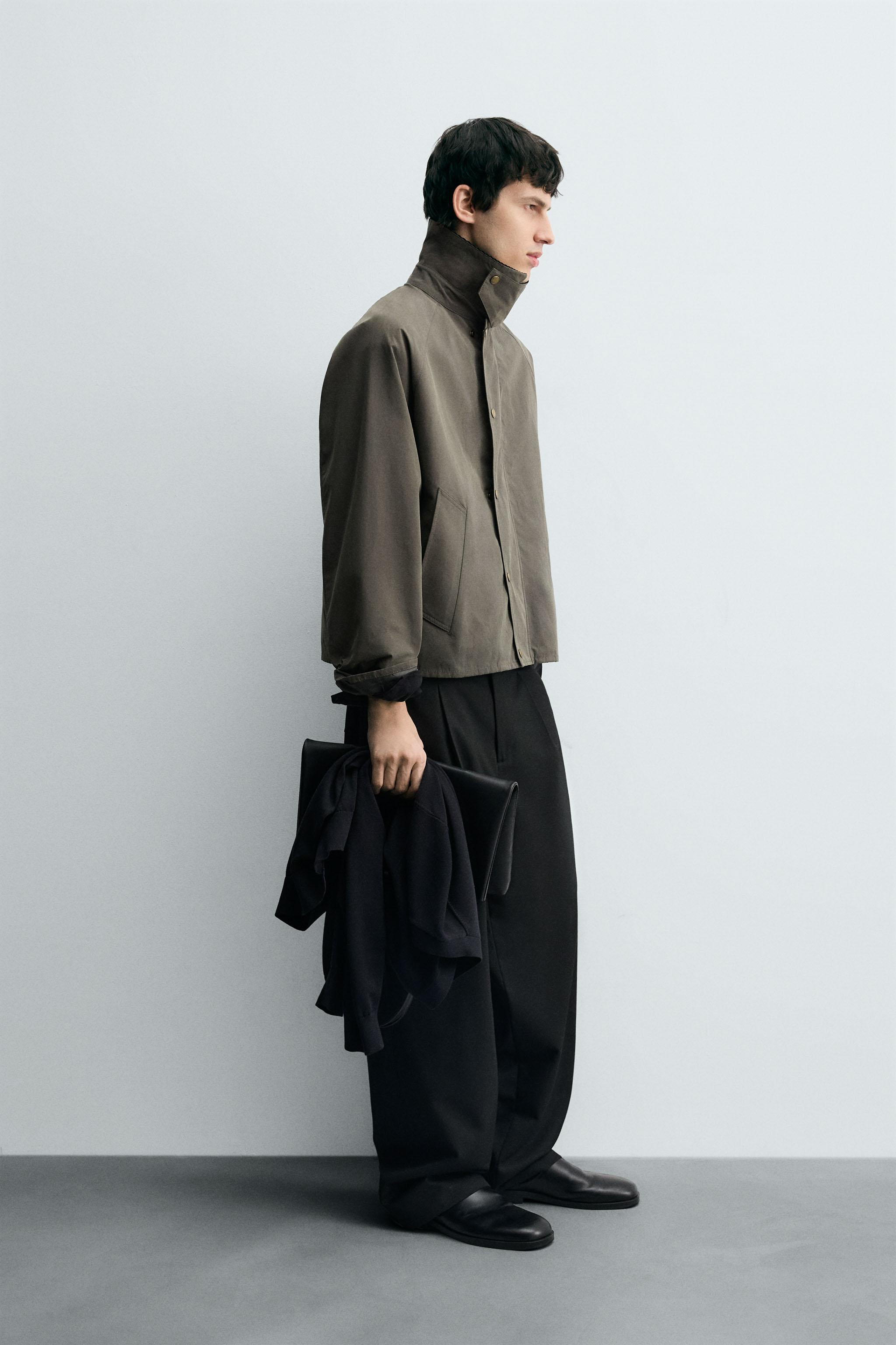 CONTRAST COLLAR TECHNICAL JACKET | Zara US