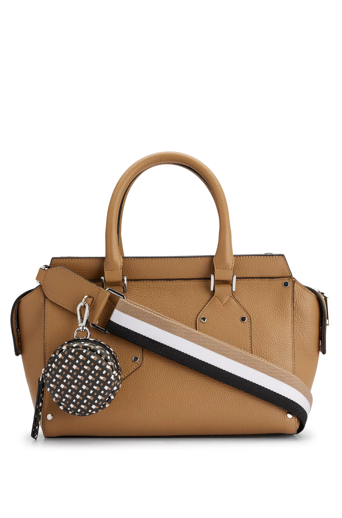 Leather tote bag with monogrammed coin purse | Hugo Boss (US)