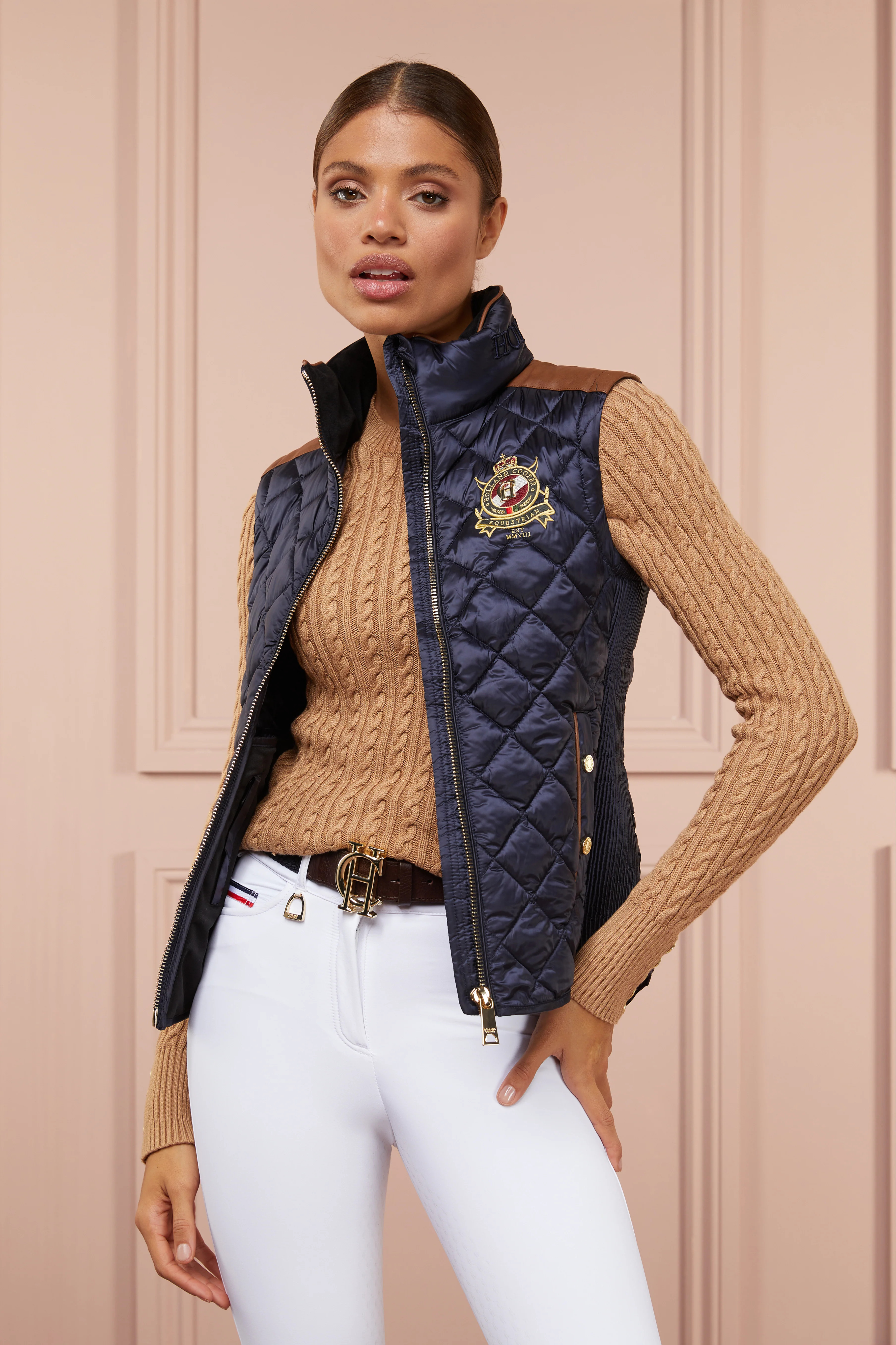 Diamond Quilt Classic Gilet (Ink Navy) | Holland Cooper
