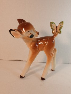 Vtg. 1988 Walt Disney Productions Bambi With Butterfly 5" Ceramic Figurine Japan | eBay US