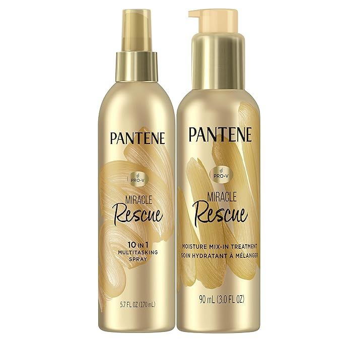 Pantene Hair Spray Miracle Rescue Leave In Conditioner Spray & Mix-In Treatment, Boost of Hydrati... | Amazon (US)