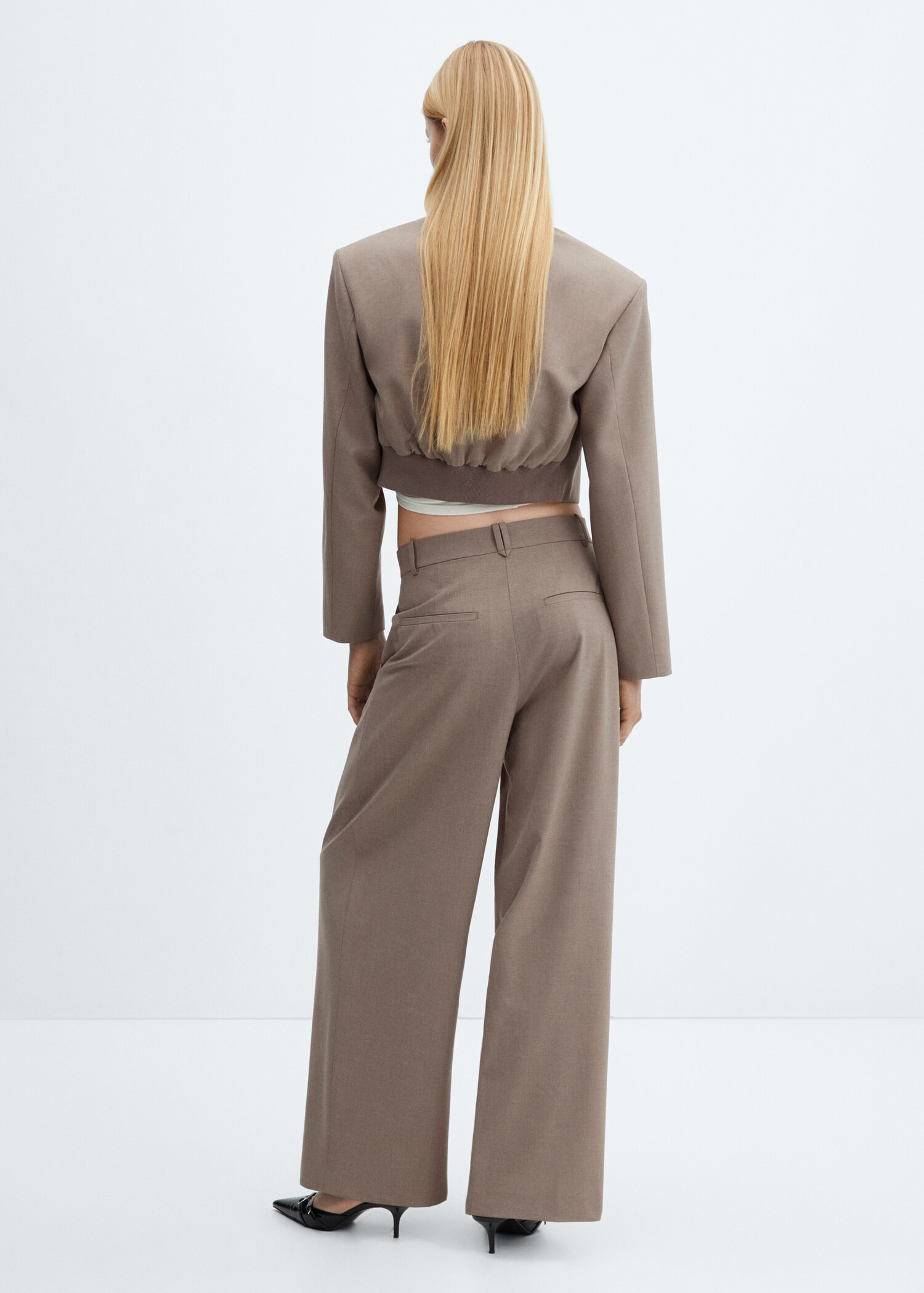 Wideleg pleated trousers - Woman | MANGO United Kingdom | MANGO (UK)