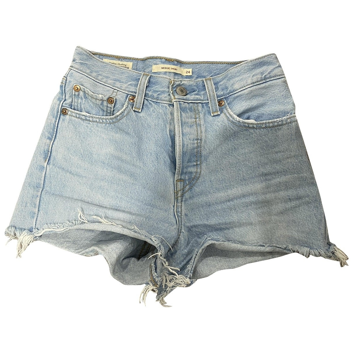 Levi's Blue Cotton Shorts for Women XS International | Vestiaire Collective (Global)