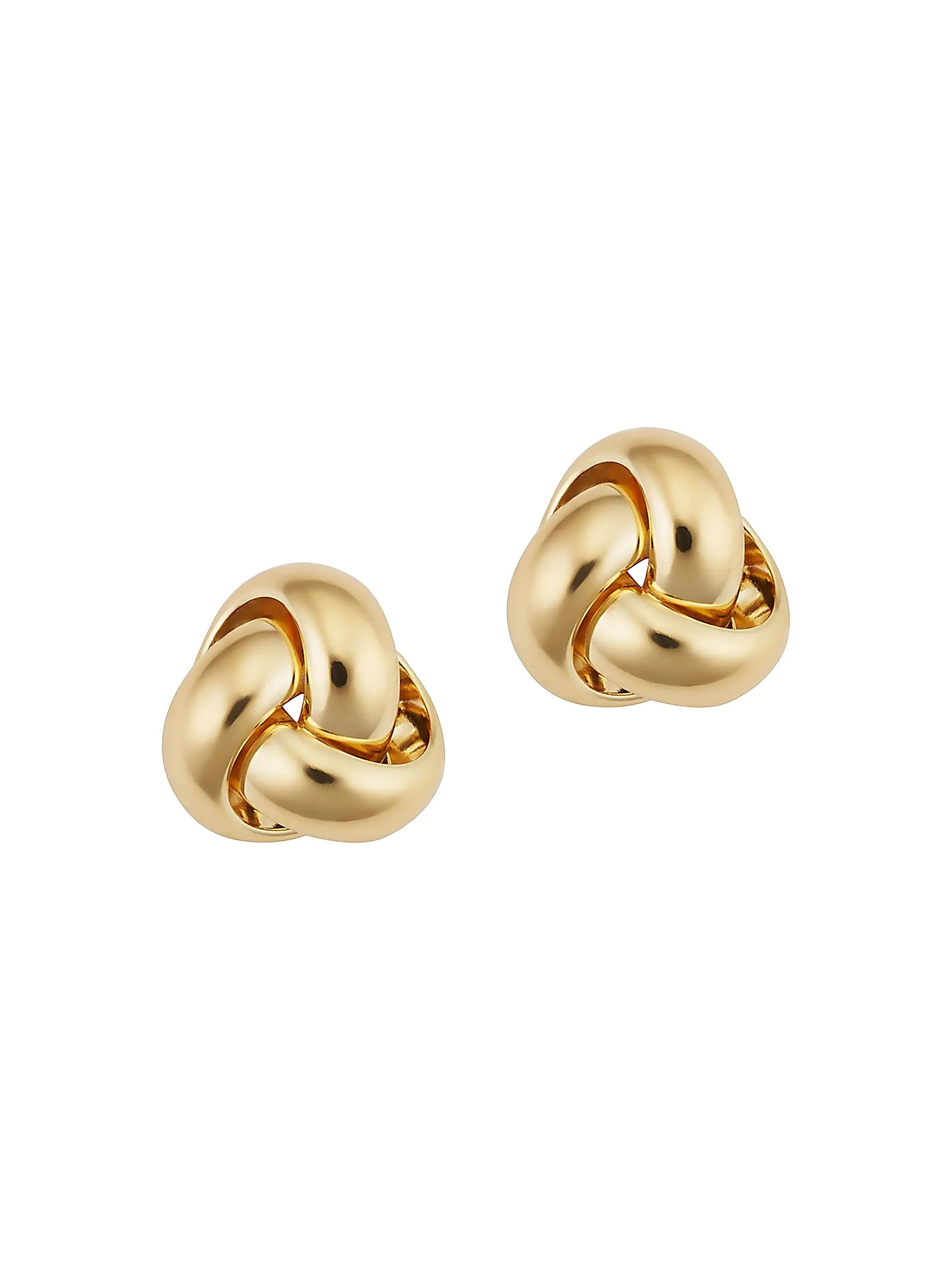 18K Yellow Gold Knotted Love Studs | Saks Fifth Avenue