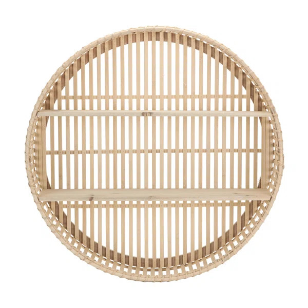 Dunseith 2 Piece Circle Accent Shelf with Live Edge | Wayfair North America