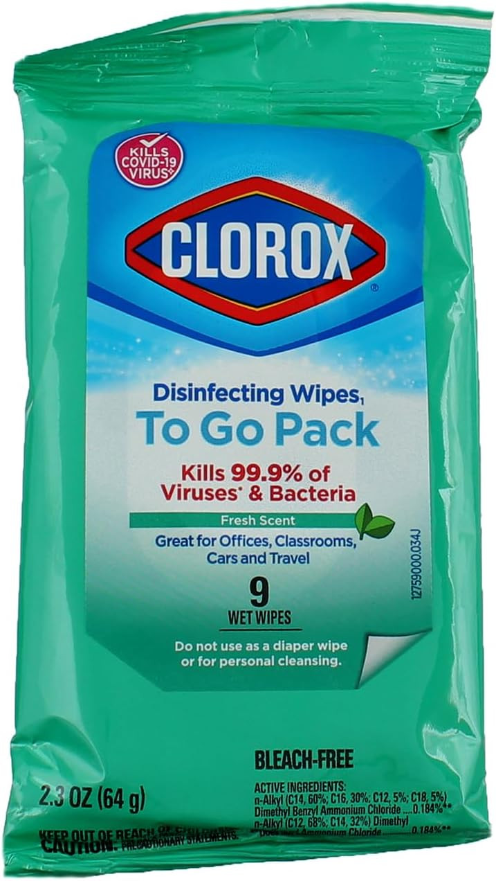 Disinfecting Wipes To Go, Fresh Scent, 9-Ct. | Amazon (US)